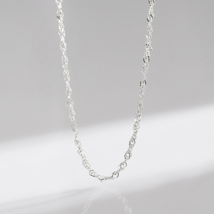 925 Sterling Silver Evil Eye Hamsa Symbol Prosperity Luck Chain Necklace Pendant - Water Wave Chain - image 13