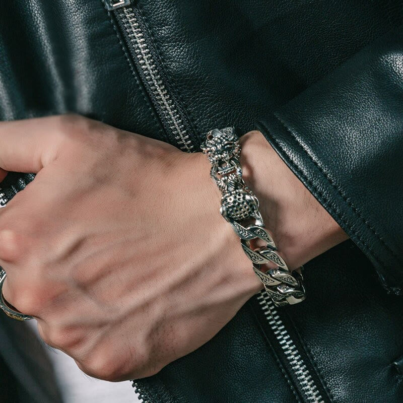 Buddha Stones Leopard Pattern Healing Balance Chain Bracelet - image 2