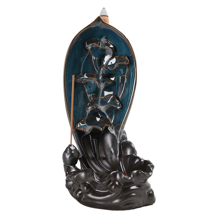 Buddha Stones Waterfall Incense Burner Backflow Incense Holder - image 2