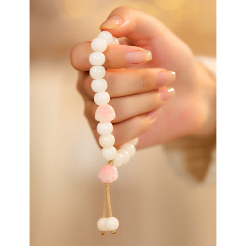 Buddha Stones Natural Bodhi Seed Lovely Paw Lucky Cat Paw Peace Bracelet - image 4