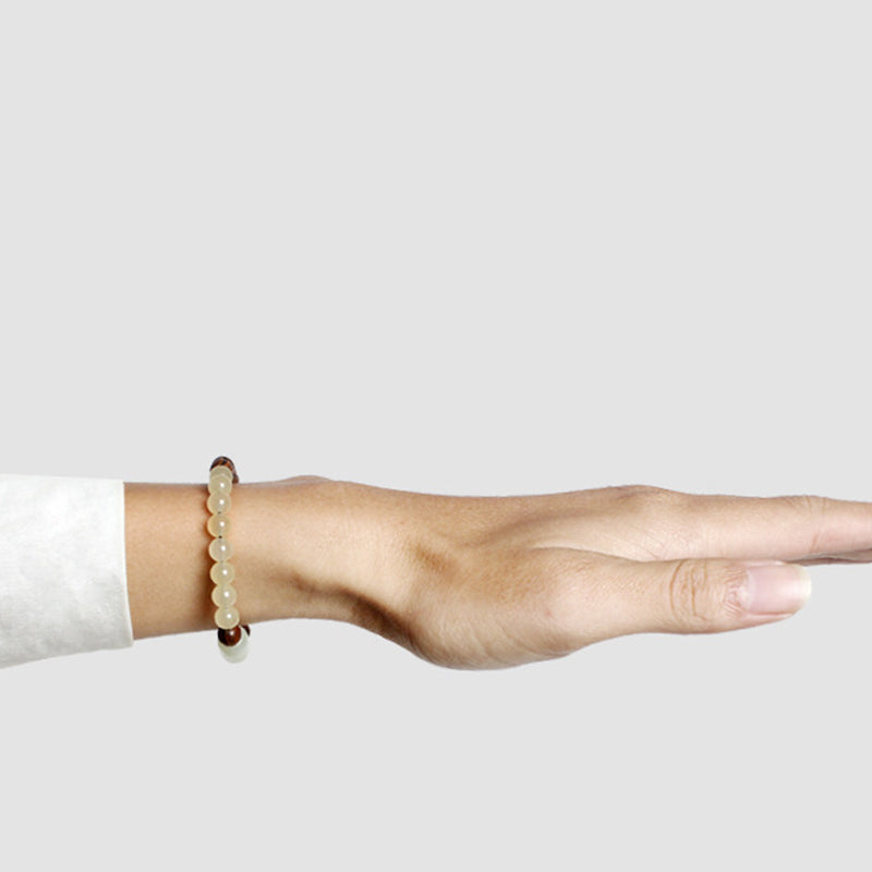 Buddha Stones  Jade Sandalwood Luck Abundance Bracelet - image 5