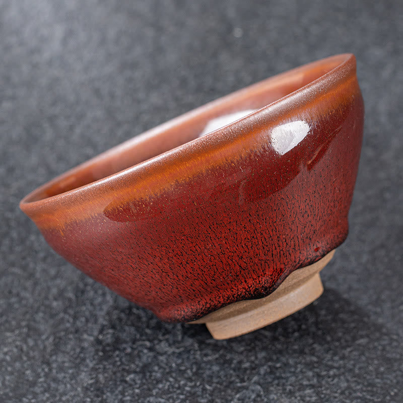 Buddha Stones Vintage Red Brown Chinese Jianzhan Porcelain Teacup Kung Fu Tea Cup - image 3