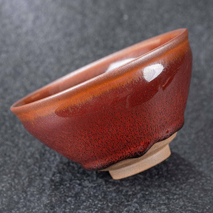 Buddha Stones Vintage Red Brown Chinese Jianzhan Porcelain Teacup Kung Fu Tea Cup - image 3