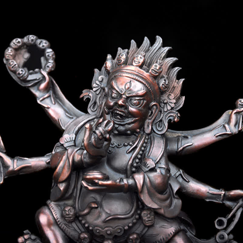Buddha Stones Tibet Mahakala Bodhisattva Figurine Compassion Copper Statue Decoration - image 12