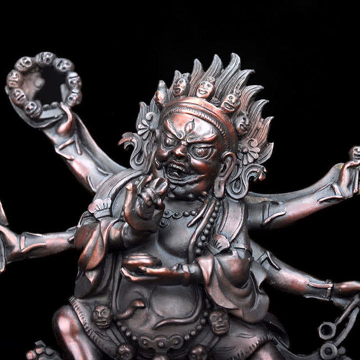 Buddha Stones Tibet Mahakala Bodhisattva Figurine Compassion Copper Statue Decoration - image 12