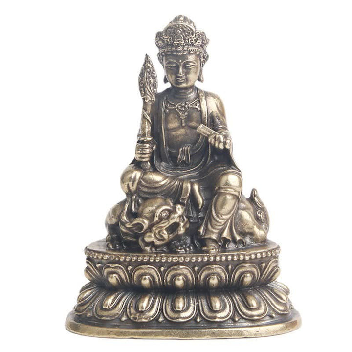 Buddha Stones Manjusri Bodhisattva Serenity Copper Statue Decoration - image 9