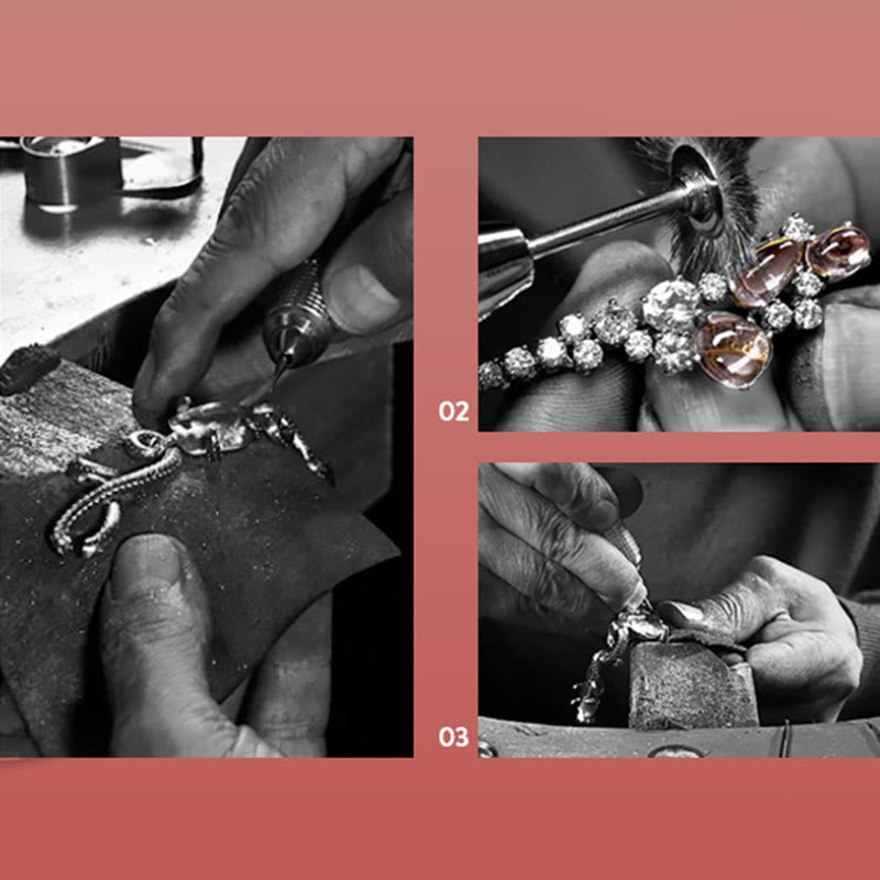 Buddha Stones 925 Sterling Silver Year Of The Dragon Auspicious Golden Dragon Luck Chain Necklace Pendant - image 14