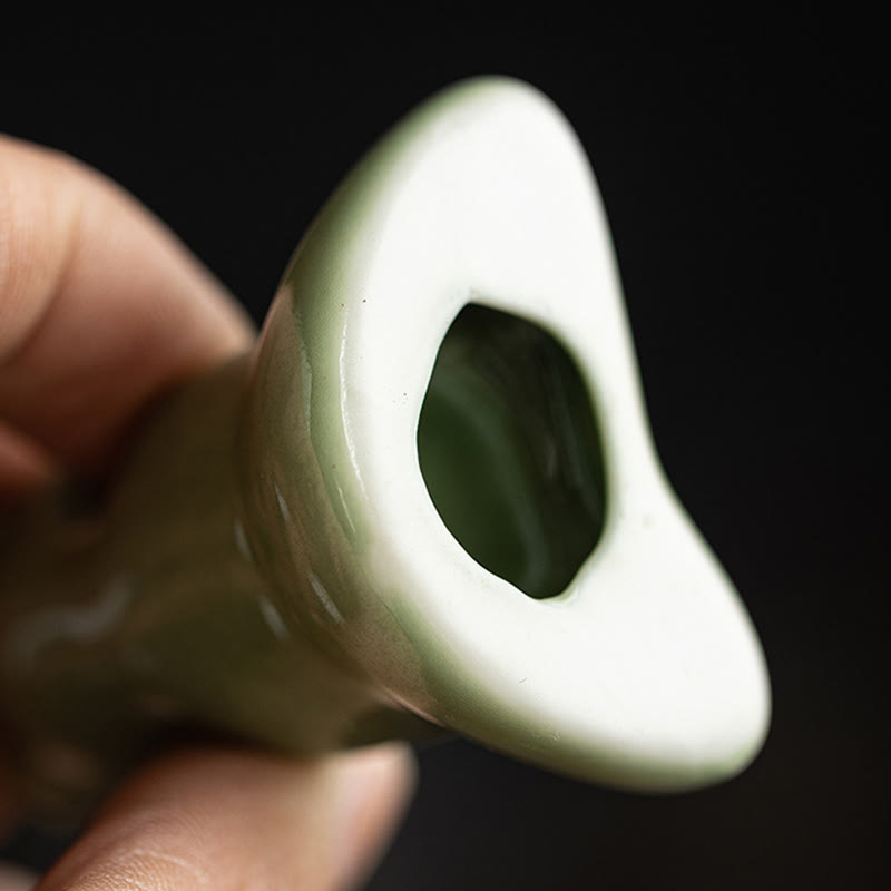 Buddha Stones Mini Small Meditation Lotus Resting Frog Ceramic Wealth Luck Home Tea Pet Figurine Decoration - image 7