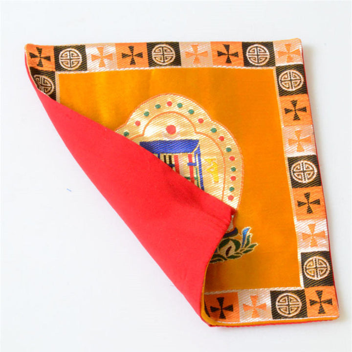 Prayer Altar Mat Man-Bcu Kalachakra Healing Meditation Jacquard Mat - image 9