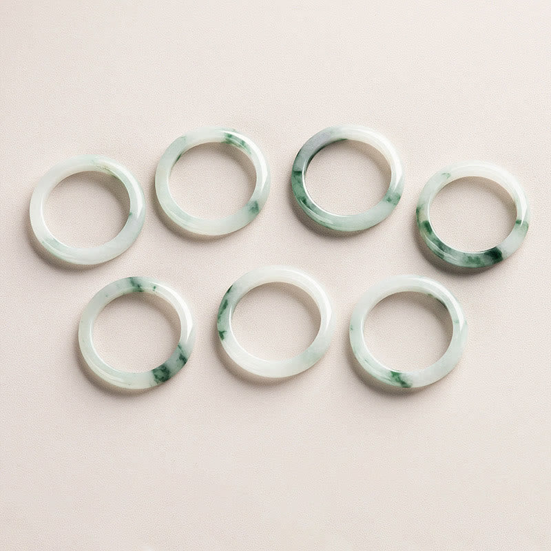 Buddha Stones Natural Green Jade Luck Abundance Ring - image 5