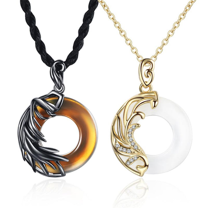 Buddha Stones Obsidian Chalcedony Meditation Round Pendant Necklace - image 0