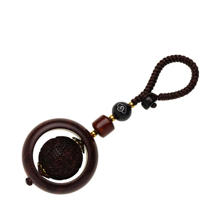 Buddha Stones Tibetan Small Leaf Red Sandalwood Ebony Luck Protection Rotation Decoration - image 21
