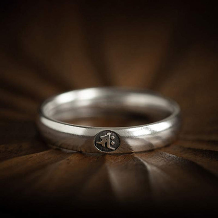 Buddha Stones 925 Sterling Silver Chinese Zodiac Natal Buddha Blessing Couple Ring - image 19