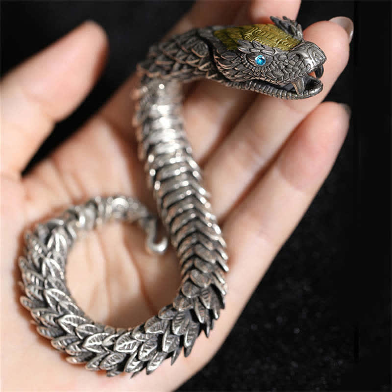 Buddha Stones Dragon Snake Handmade Amulet Protection Chain Bracelet - image 4