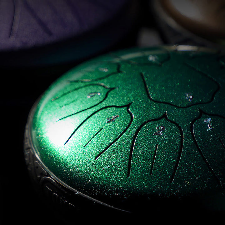 Buddha Stones Steel Tongue Drum Sound Healing Meditation Yoga Lotus Drum Kit 11 Note 6 Inch - image 13