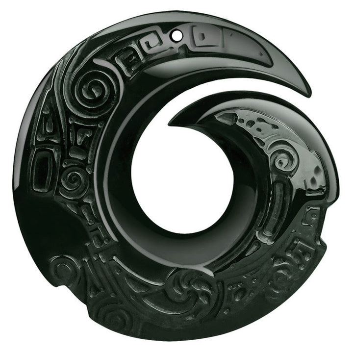 Buddha Stones One's Luck Improves Design Patern Natural Hetian Cyan Jade Success Necklace Pendant - image 9