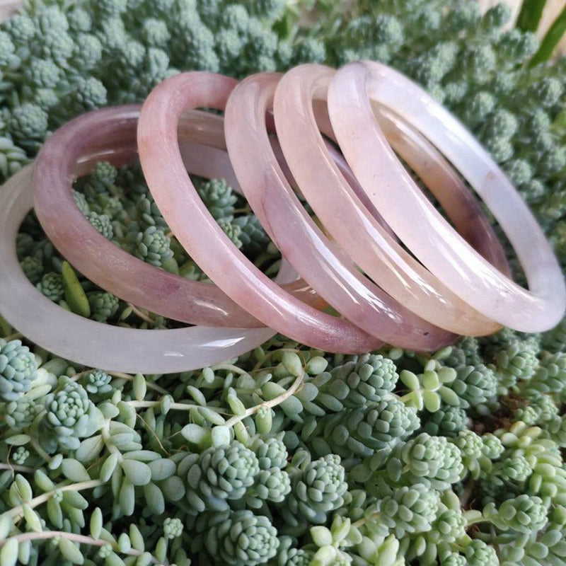 Buddha Stones Purple Jade Happiness Protection Bracelet Bangle - image 8