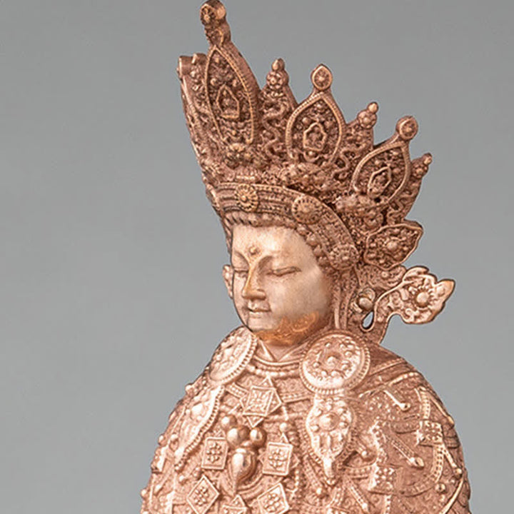 Buddha Stones Shakyamuni Figurine Compassion Handmade Copper Statue Decoration - image 7