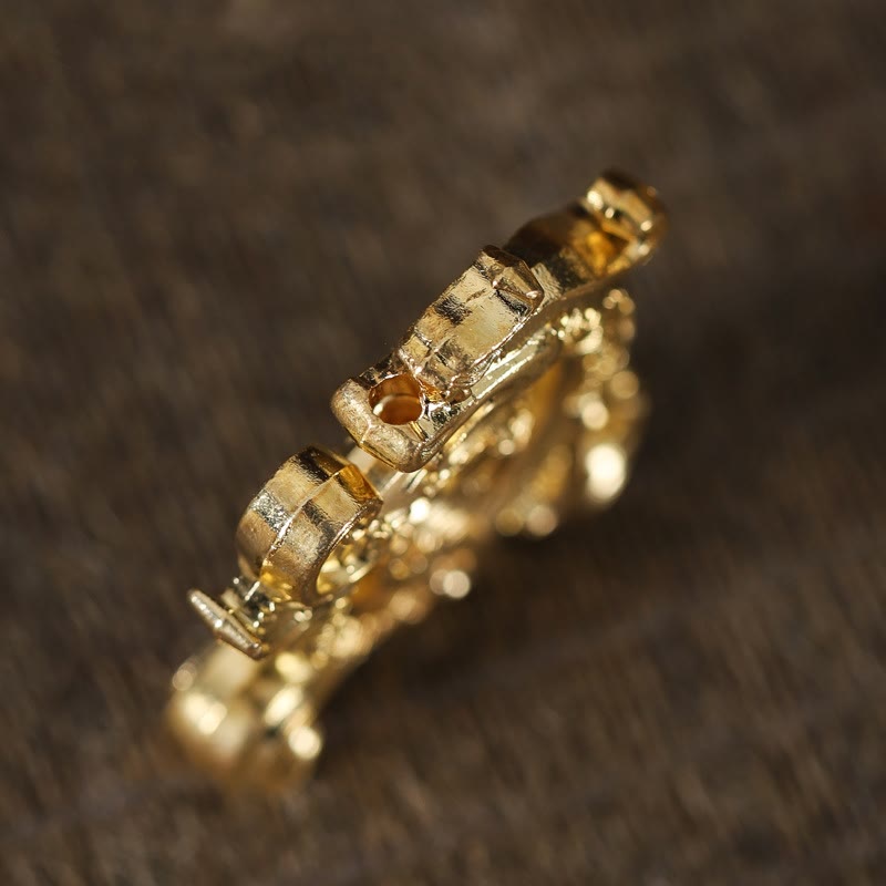 Buddha Stones Mini Auspicious Dragon Pattern Meditation Zinc Alloy Small Incense Stick Burner - image 3