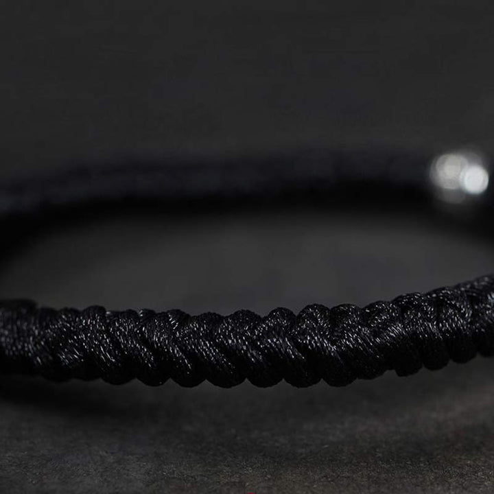 Buddha Stones Silver Luck Koi Fish Braided String Bracelet - image 6