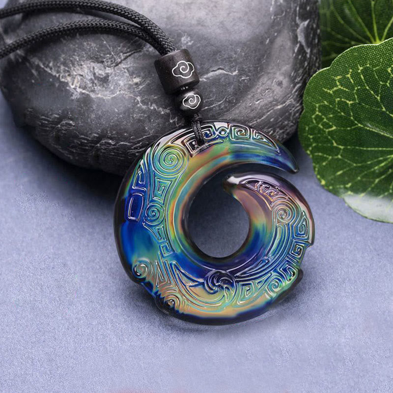 Color-Changing One's Luck Improves Design Pattern Liuli Crystal Necklace Pendant - image 3