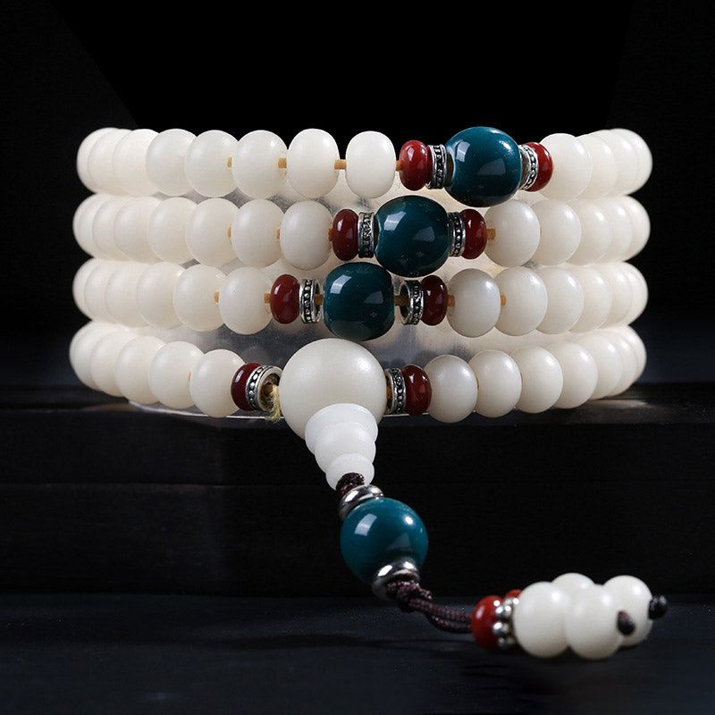 Buddha Stones Bodhi Seed Bead Lotus Blessing Charm Bracelet - image 1