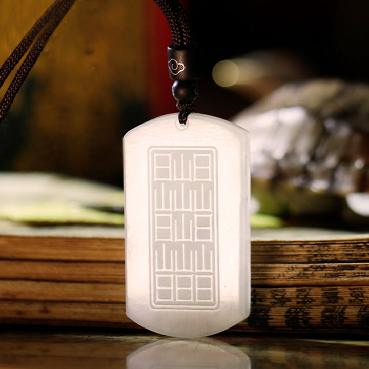 Buddha Stones White Jade PiXiu Yin Yang Luck Protection Necklace Pendant - image 7