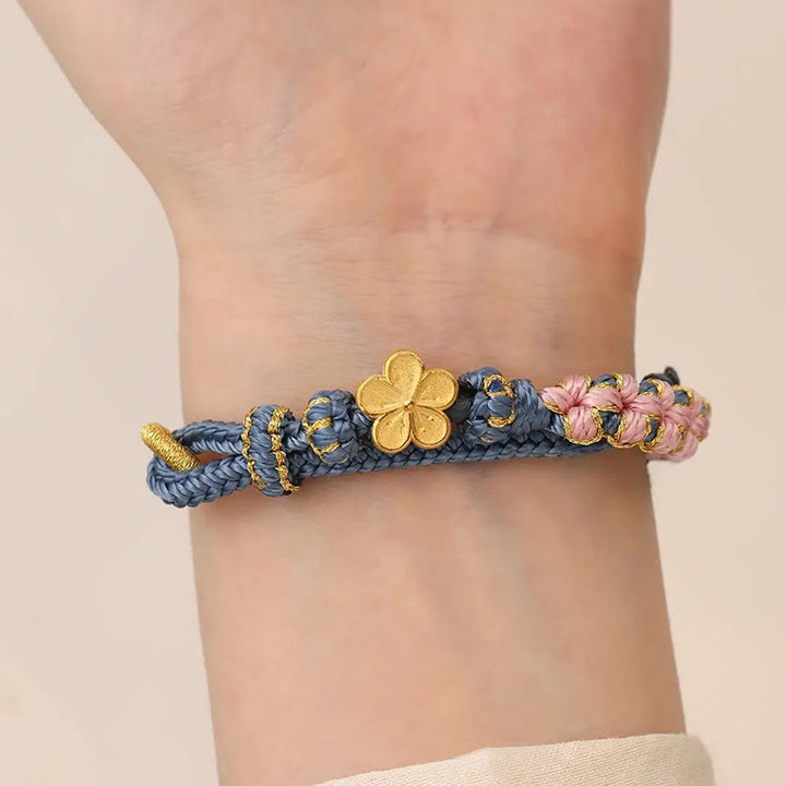 Buddha Stones Peach Blossom Design Wealth String Bracelet - image 2