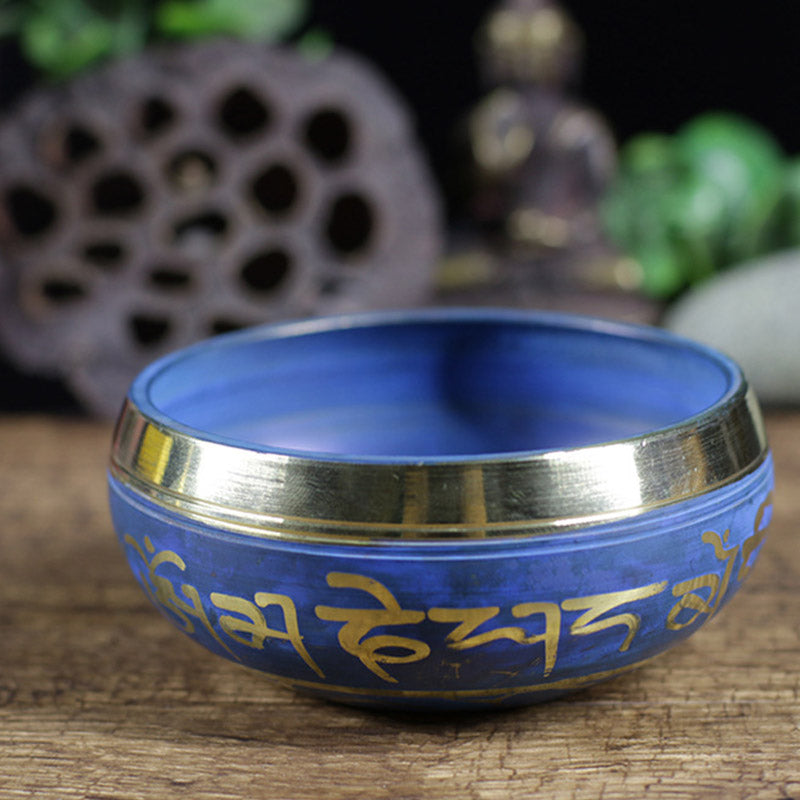 Buddha Stones Tibetan Sound Bowl Handcrafted for Relaxation Meditation Prayer Singing Bowl Set - image 1