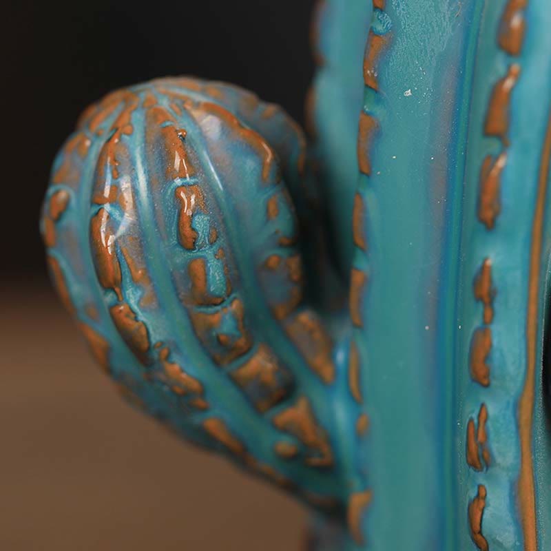 Buddha Stones Cactus Ceramic Healing Backflow Smoke Fountain Incense Burner - image 3