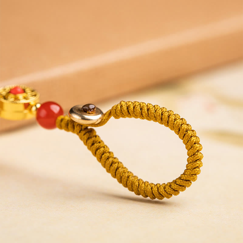 Buddha Stones Lock of Good Wishes Fu Character Luck Blessing Key Chain - image 6