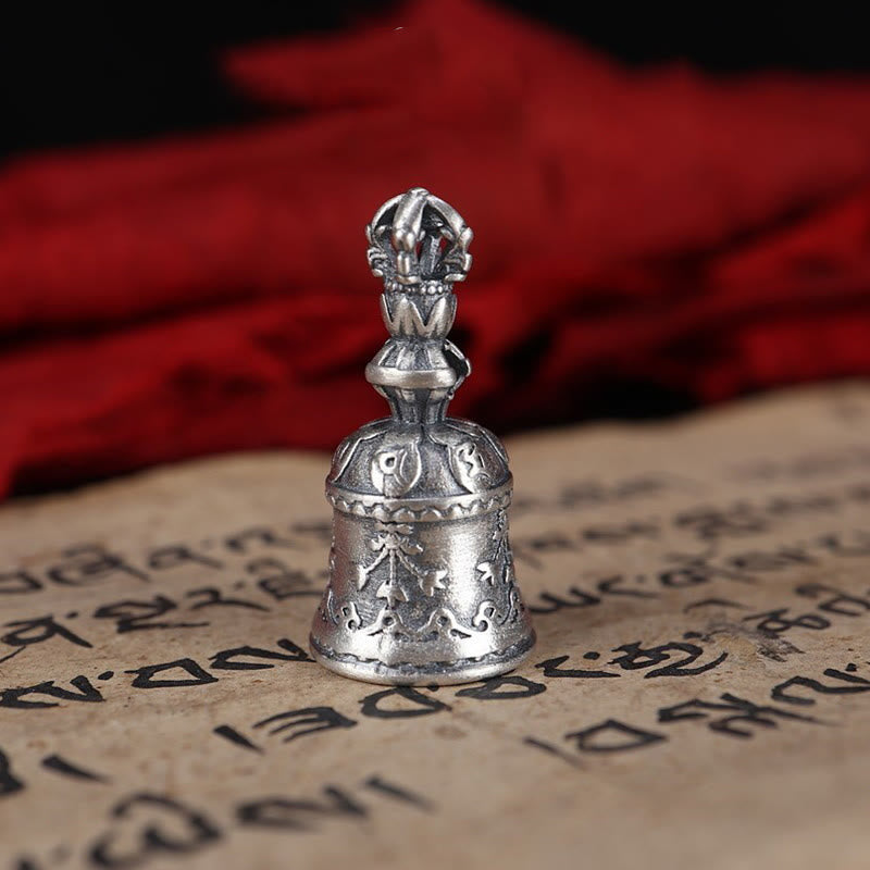 Buddha Stones Tibet 925 Sterling Silver Om Mani Padme Hum Dorje Bell Vajra Engraved Enlightenment Pendant Hanging Decoration - Dorje Bell Pendant Only(13.5*27mm) - image 14