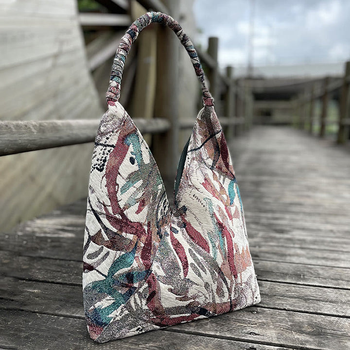 Buddha Stones Handmade Embroidery Pattern Canvas Shoulder Bag Tote Bag Set - image 10