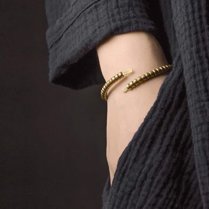 Buddha Stones Vintage Design Copper Balance Adjustable Cuff Bracelet - image 1