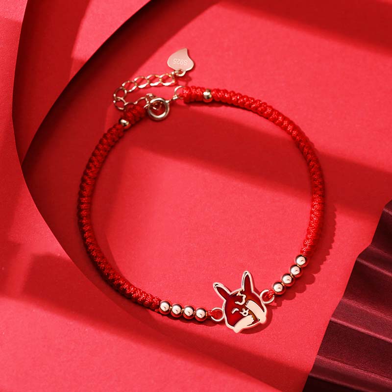 Buddha Stones 12 Chinese Zodiac Lucky Red String Bracelet - Rabbit(Bracelet Size 14+3.5cm) - image 8