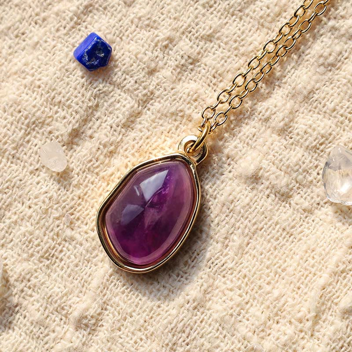 Buddha Stones Natural Green Aventurine Amethyst Rose Quartz Blessing Necklace Pendant - image 8