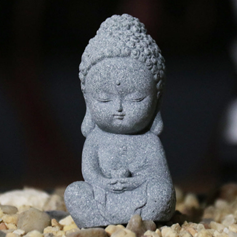 Buddha Stones Meditation Buddha Statue Compassion Home Decoration - 4*2.5*7cm - image 0