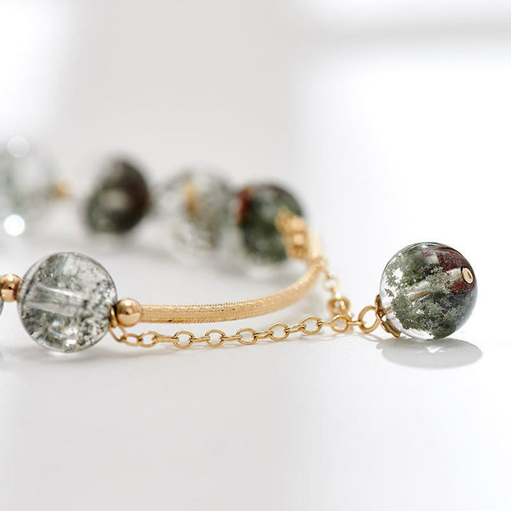 Buddha Stones Green Phantom Crystal Confidence Charm Bracelet - image 9