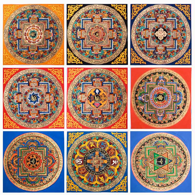 Buddha Stones Tibetan Handmade Thangka Painting Blessing Thangka Blind Box Random Color Pattern - image 16