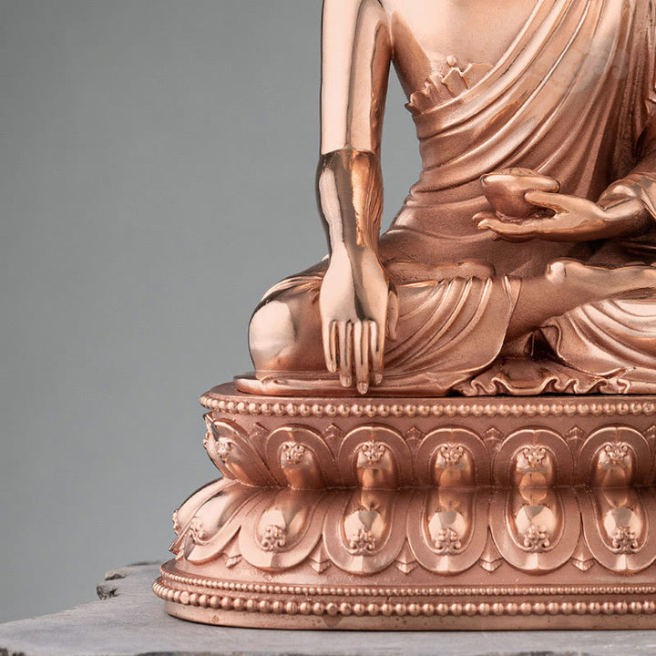Buddha Stones Gautama Shakyamuni Buddha Figurine Serenity Copper Statue Home Decoration - image 2