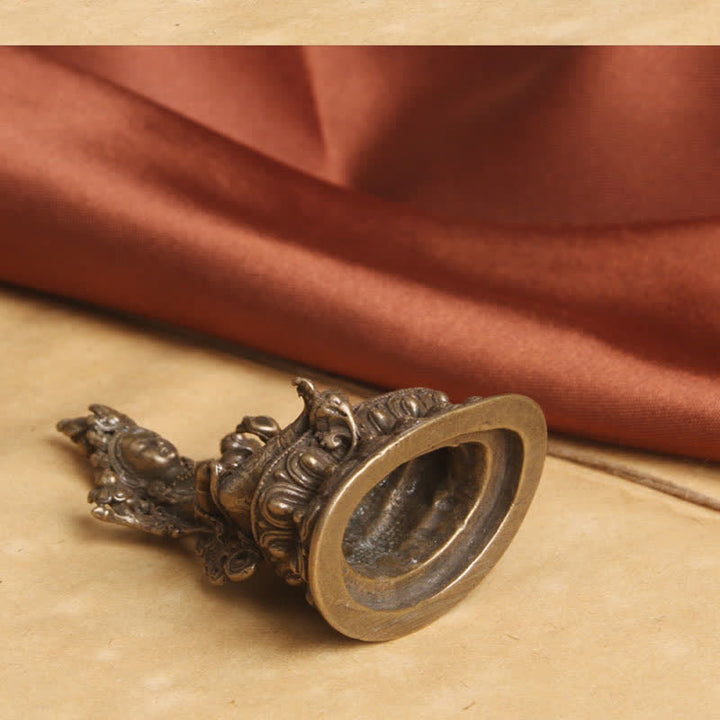 Buddha Stones Bodhisattva Green Tara Calm Hope Copper Statue Decoration - image 6