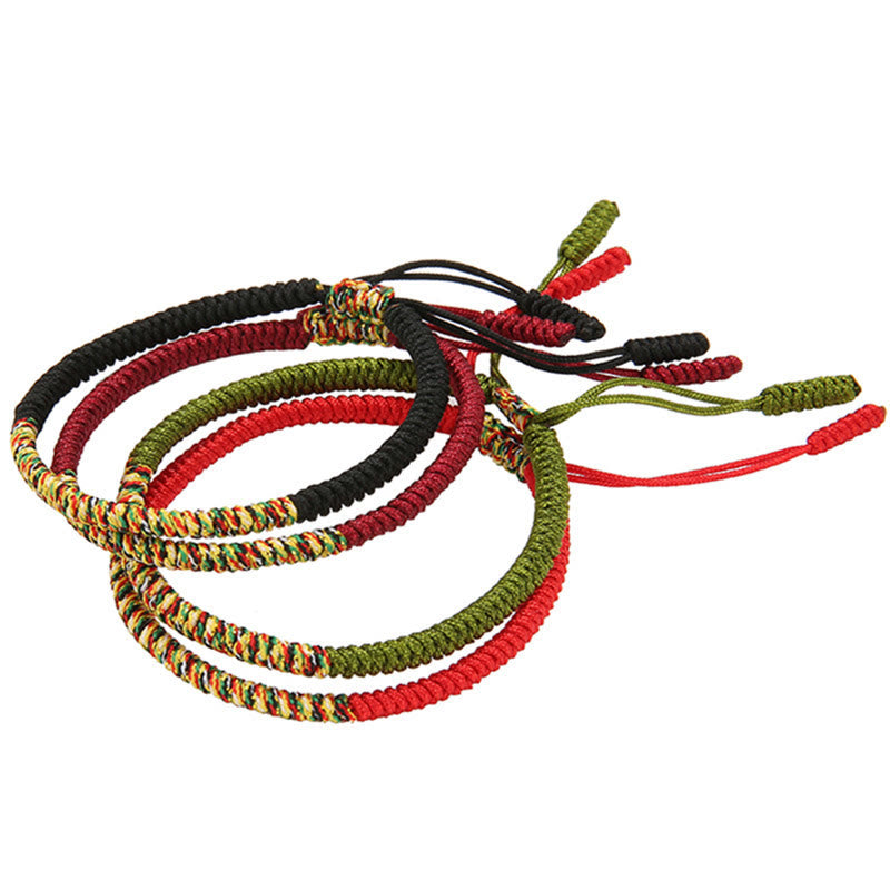 Buddha Stones Tibetan Handmade Multicolor King Kong Knot Luck Strength Braided Bracelet - image 14