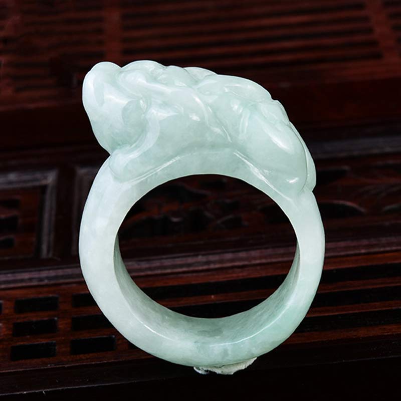 Fengshui Wealth Jade PiXiu Luck Ring - image 1
