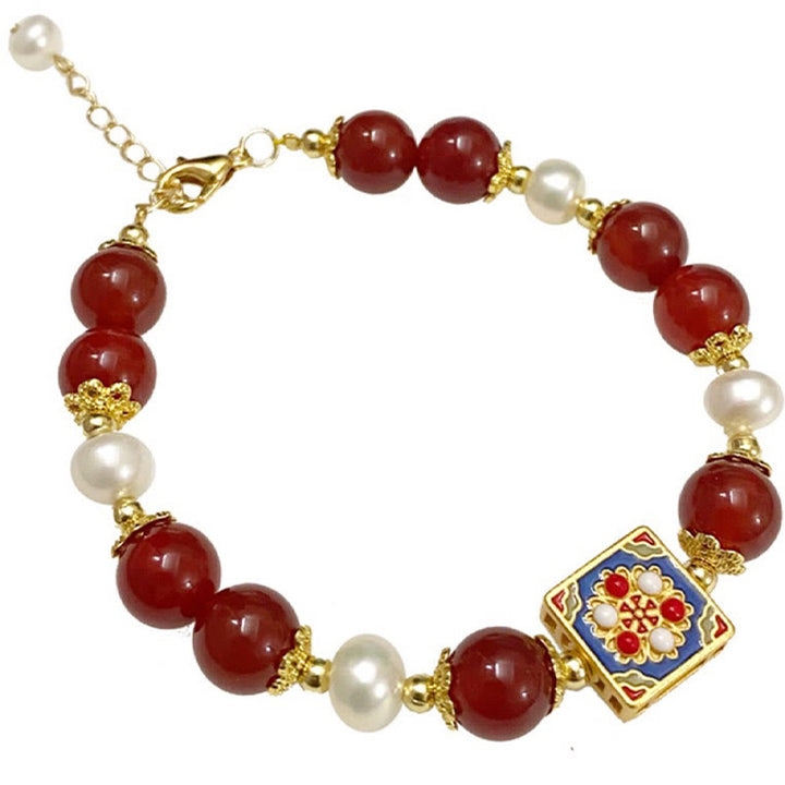 Buddha Stones Red Agate Pearl Confidence Self-acceptance Bracelet - image 17
