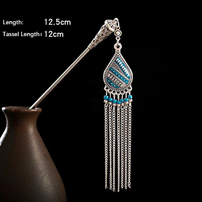 Water Drop Lily of the Valley Flowers Tassels Confidence Hairpin - image 2