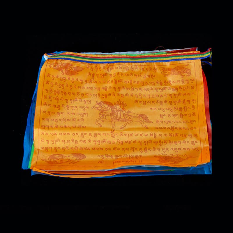 Tibetan 5 Colors Windhorse Blessing Outdoor 20 Pcs Prayer Flag - image 7