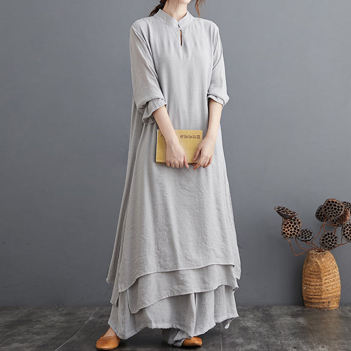 Buddha Stones Simple Pattern Meditation Prayer Spiritual Zen Practice Yoga Clothing Women's Set - image 15