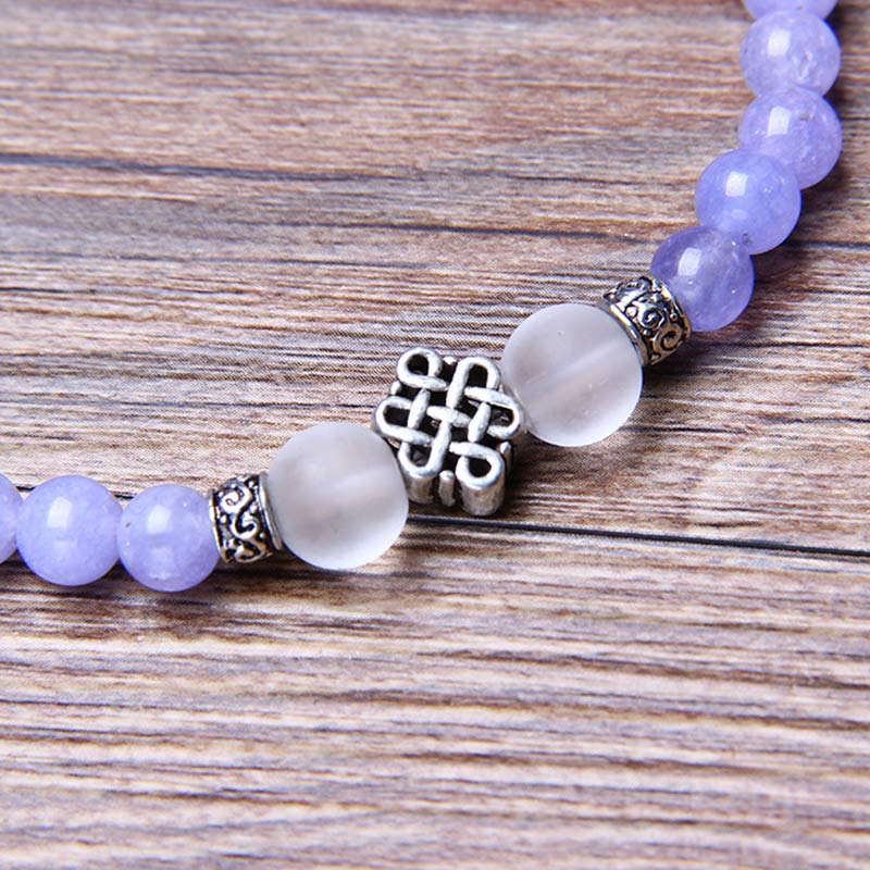 Buddha Stones Purple Jasper Bead Strength Bracelet Mala - image 8