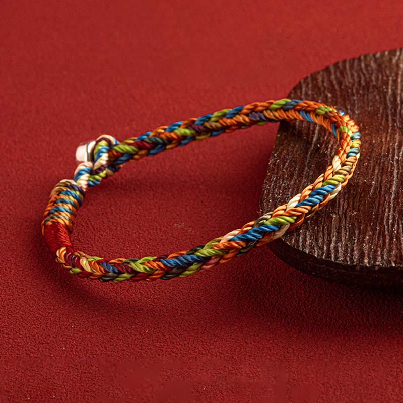 Buddha Stones "May you be healthy and happy" Lucky Multicolored Bracelet - image 1