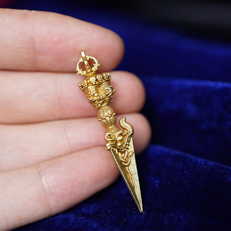 Buddha Stones Tibet Dorje Vajra Engraved Spiritual Power Pendant Hanging Decoration - image 3